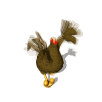 Animated turkey dancing energetically, symbolizing SysAid's ITSM solutions' efficiency in streamlining Service Desk tasks. - SysAid