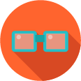 Teal safety goggles on orange circle; signifies SysAid's proactive protection in ITSM and efficient service desk management. - SysAid