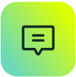 SysAid ITSM chat icon symbolizing streamlined service desk communication on a green and yellow gradient background. - SysAid