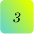 Number 3 in black on a rounded square with green-yellow gradient, symbolizing 3 key ITSM features in SysAid platform. - SysAid