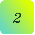 Number 2 centered on a green to yellow gradient, representing SysAid’s two core ITSM modules for streamlined workflows. - SysAid