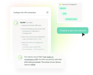 SysAid copilot assisting with VPN configuration