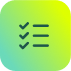 Checklist icon on green-yellow gradient, symbolizing ITSM task tracking and efficient Service Desk management. - SysAid