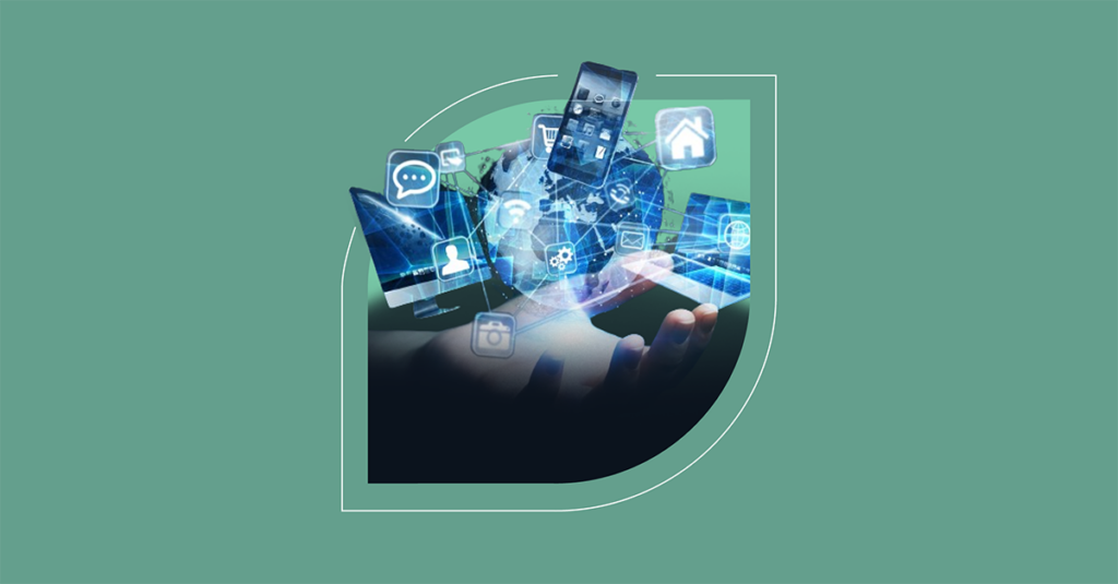 A hand presents a futuristic hologram with digital icons, illustrating ITSM's role in optimizing everyday technology solutions. - SysAid