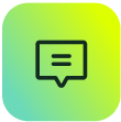 SysAid ITSM chat icon symbolizing streamlined service desk communication on a green and yellow gradient background. - SysAid