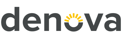 Gray "denova" logo with sun-ray "o," symbolizing SysAid’s bright ITSM solutions and innovative Service Desk support. - SysAid