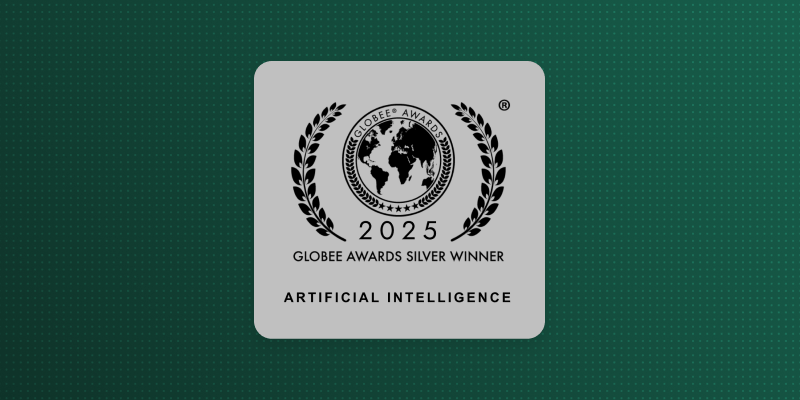 SysAid wins 2025 Globee Awards Silver for Artificial Intelligence, showcasing ITSM innovation on a green background. - SysAid