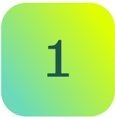 Black number one on a green and yellow gradient square, representing SysAid’s #1 ITSM Service Desk solution. - SysAid