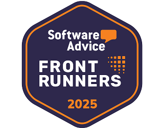 Hexagonal Software Advice Front Runners 2025 badge, highlighting SysAid’s excellence in ITSM solutions. - SysAid