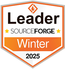 SysAid recognized as a SourceForge Leader Winter 2025 for excellence in ITSM, shown with an orange and white shield badge. - SysAid