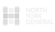 North York General logo with geometric "H" and text, symbolizing seamless ITSM support like SysAid Service Desk. - SysAid