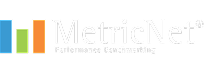 MetricNet logo featuring three vertical bars, relating performance benchmarking insights to SysAid ITSM optimization. - SysAid