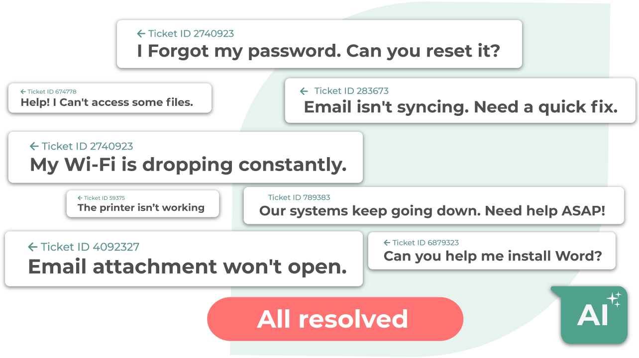 Resolve end users queries with AI
